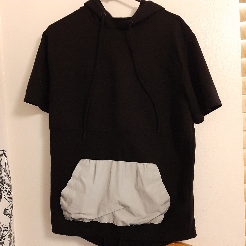 Five.By.Five Black Hooded Shirt Sz Med Reflective